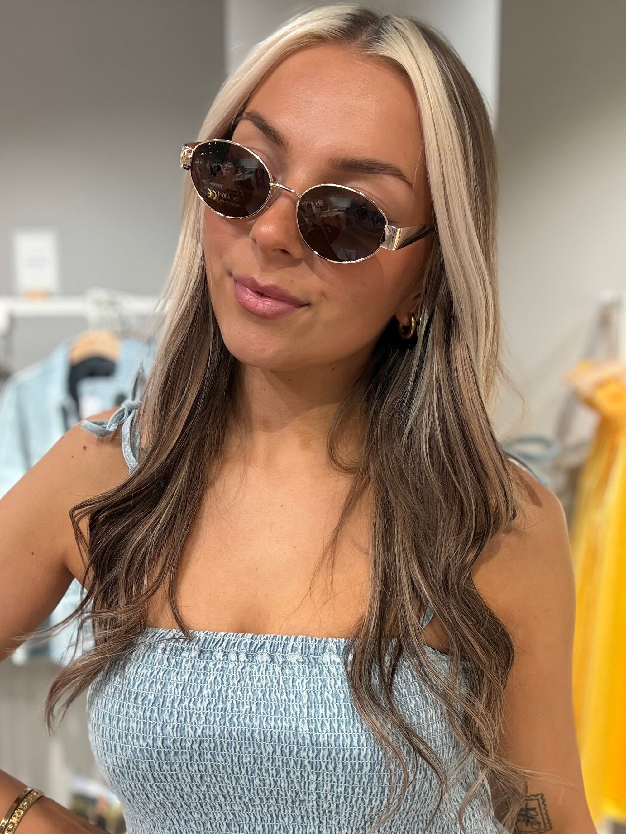 PCGEMMA Sunglasses - Gold Colour